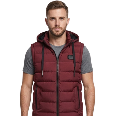 Hooded down vest