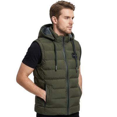 Hooded down vest