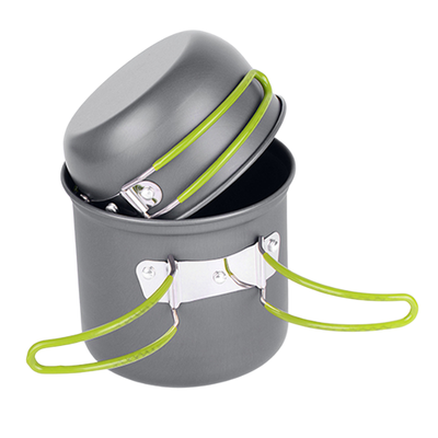 Nesting camping pots and pans