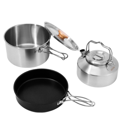 Portable pots and pans for camping