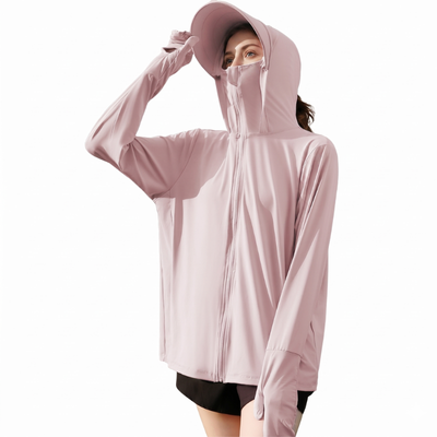 Sun hoodie women with zipper