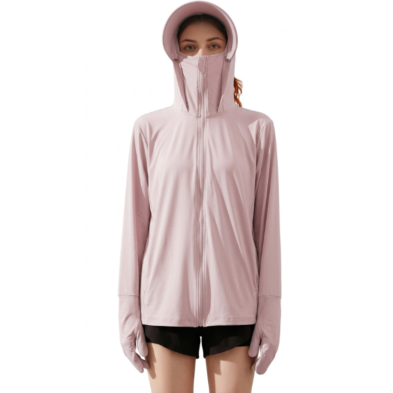 Sun hoodie women with zipper