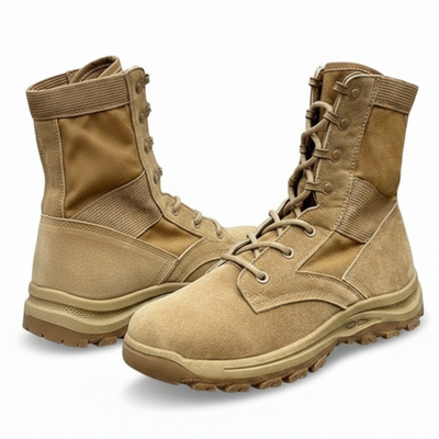 Knee high lace up tactical boots