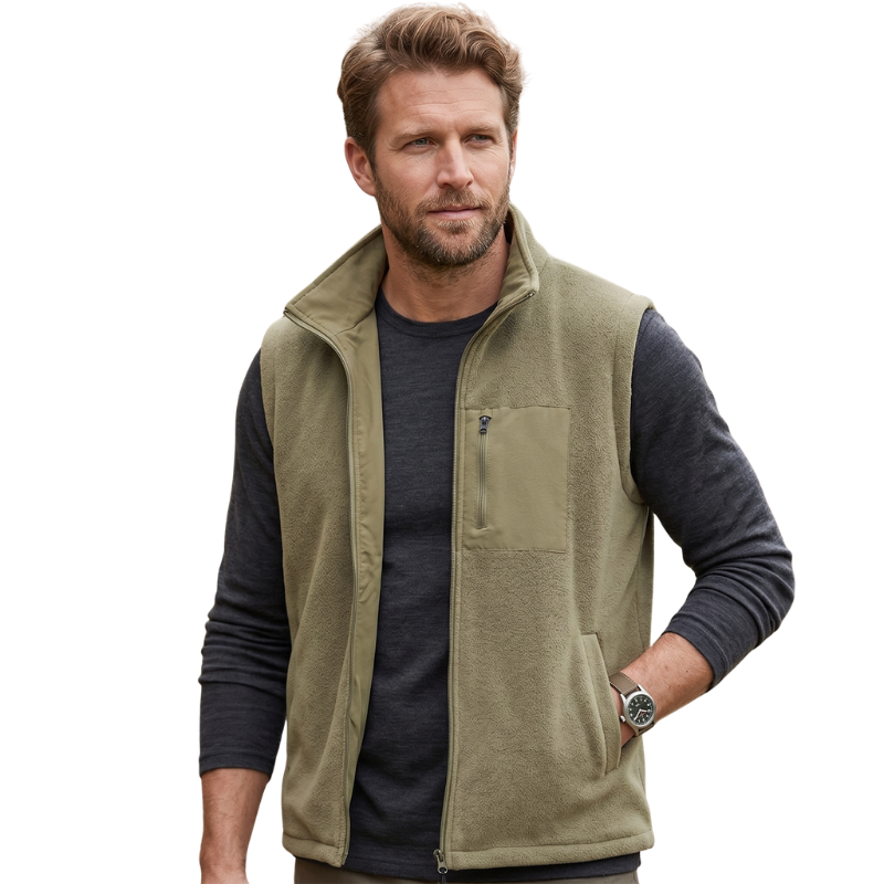 Mens fleece gilet windproof