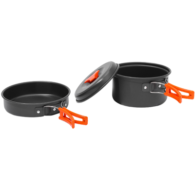 Camping pots and pans set