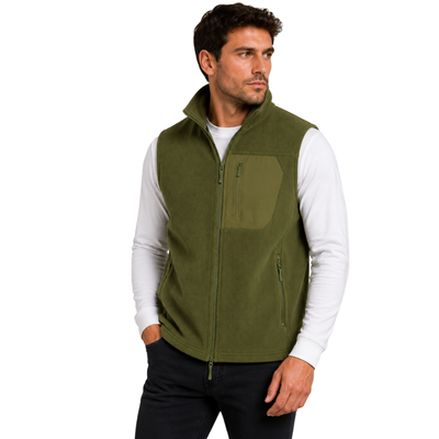 Mens fleece gilet full zip