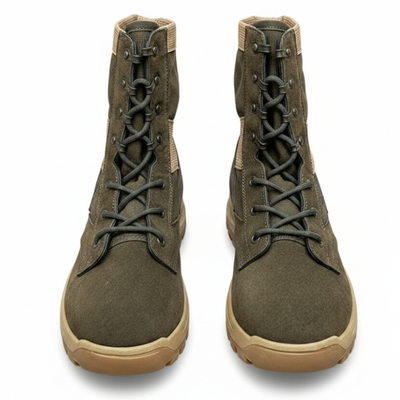 Knee high lace up tactical boots