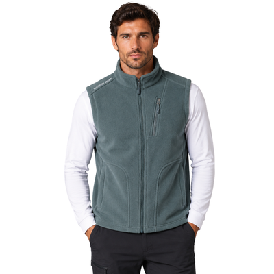 Mens fleece gilet with pockets