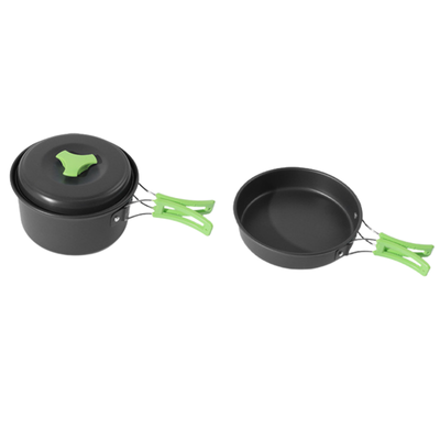 Camping pots and pans set