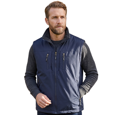 Fleece lined gilet mens