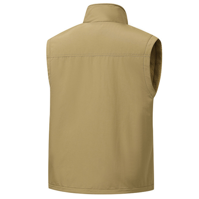 Fleece lined gilet mens
