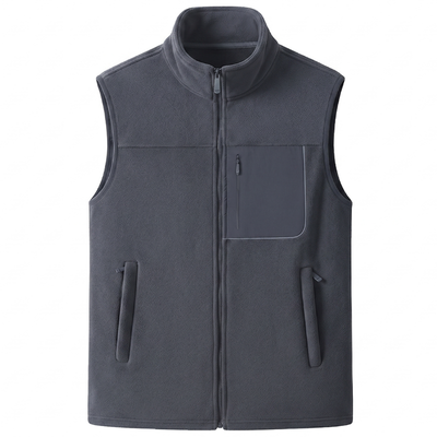 Mens fleece gilet three zipped pockets