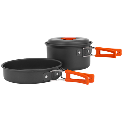 Camping pots and pans set