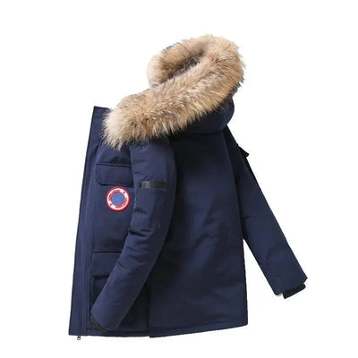 Army Parka with Faux Fur Hood