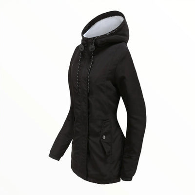 Army parka with fur hood