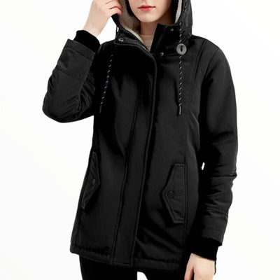 Army parka with fur hood