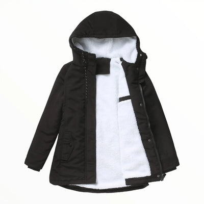 Army parka with fur hood
