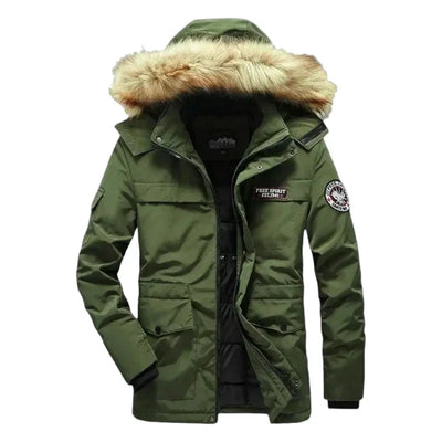Army Parka Jacket with Fur
