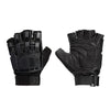 Black Tactical Fingerless Gloves