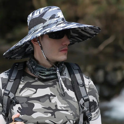 Blue military bush hat