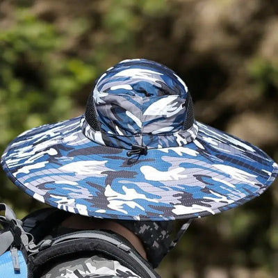 Blue military bush hat