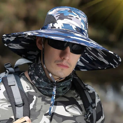 Blue military bush hat