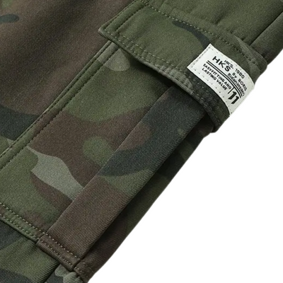 camo cargo pants with drawstring