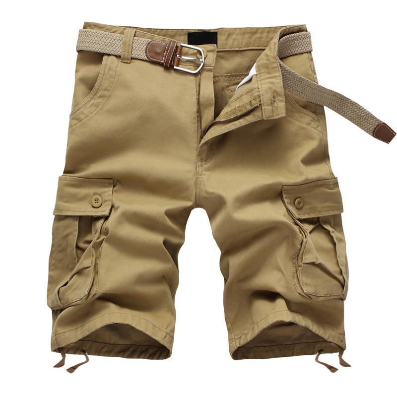 Cargo khaki shorts men