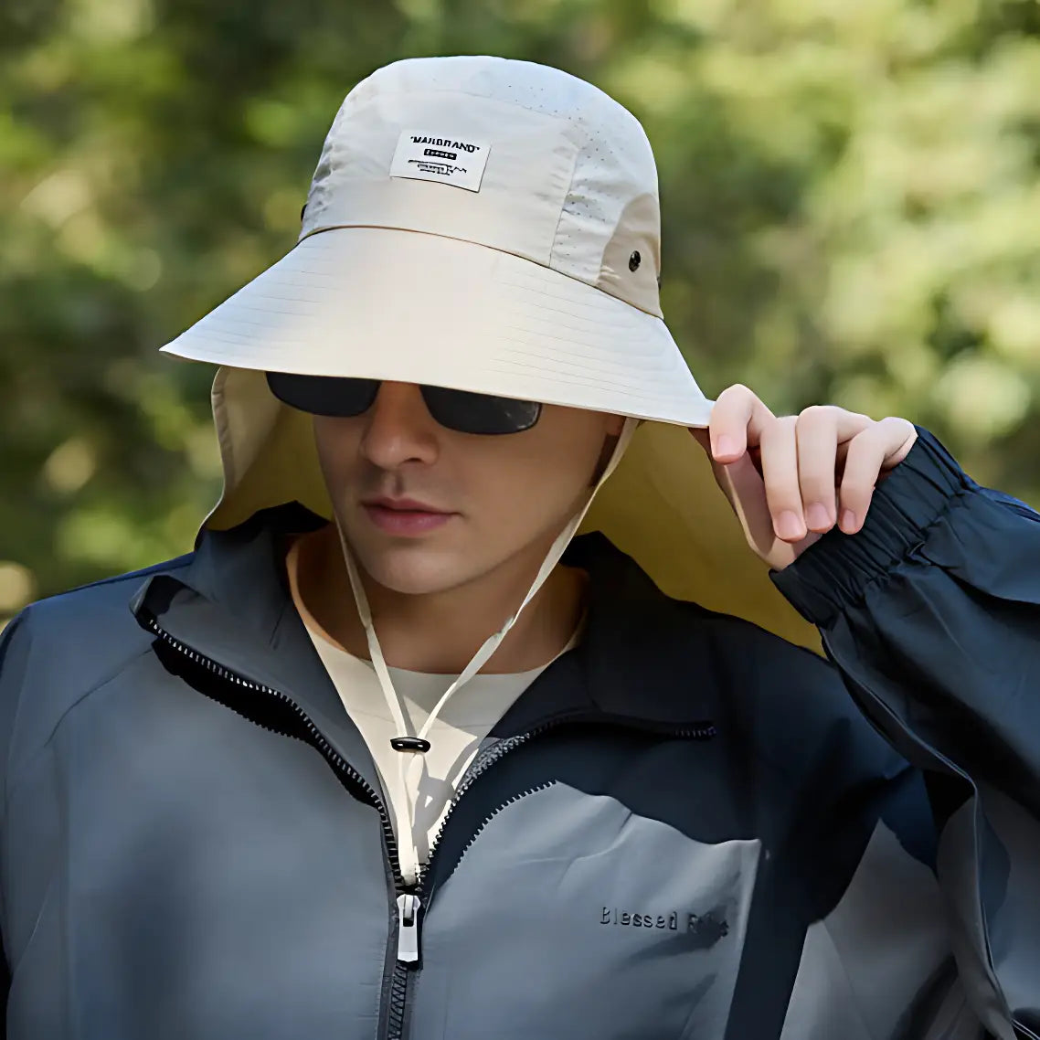 Chapeau anti uv protection cou randonnée