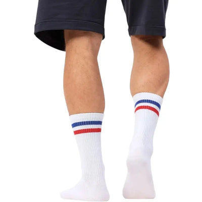 Chaussette bleu blanc rouge