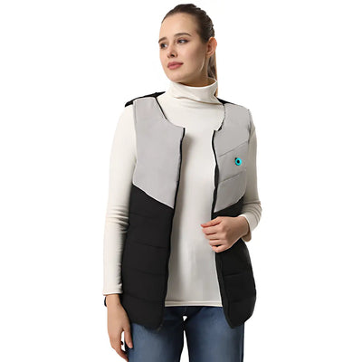 Doudoune gilet chauffante femme grise