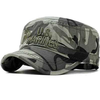 Flat top military cap