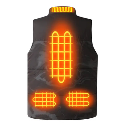 Gilet chauffant camouflage