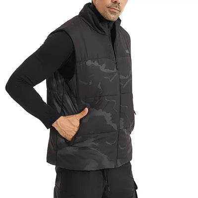 Gilet chauffant camouflage