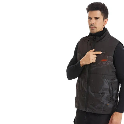 Gilet chauffant camouflage