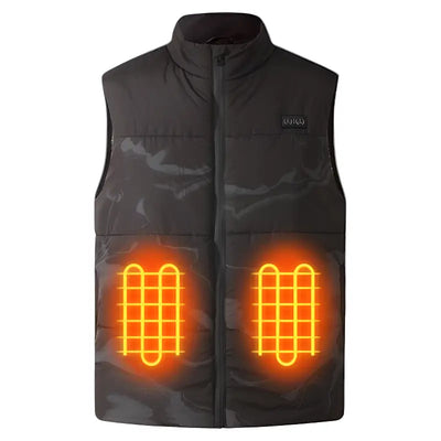 Gilet chauffant camouflage