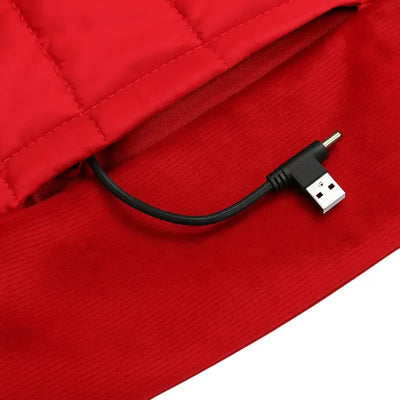Gilet chauffant homme rouge
