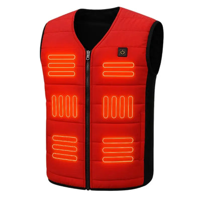 Gilet chauffant homme rouge