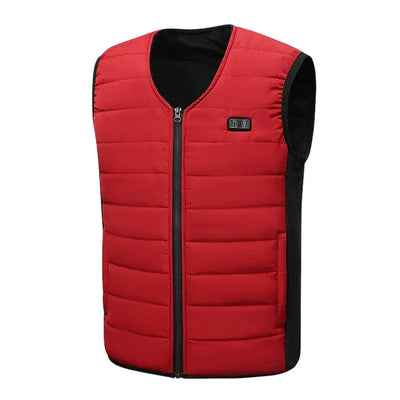 Gilet chauffant homme rouge