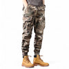 Grey camouflage trousers