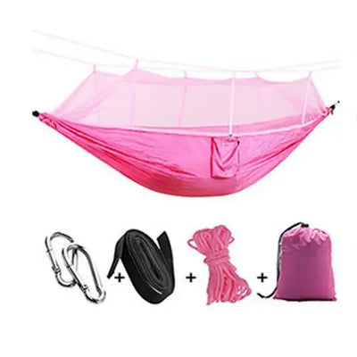 HAMAC TOILE PARACHUTE DOUBLE AVEC MOUSTIQUAIRE