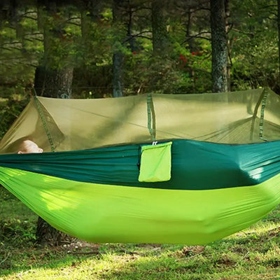 HAMAC TOILE PARACHUTE DOUBLE AVEC MOUSTIQUAIRE