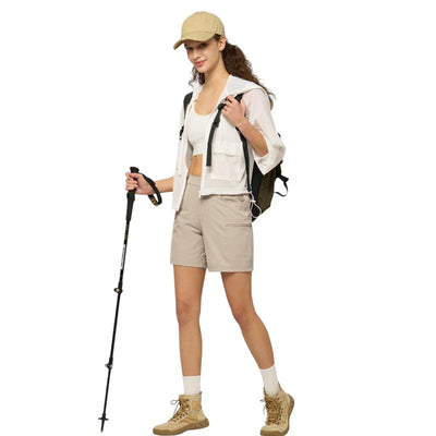 Ladies cropped cargo shorts