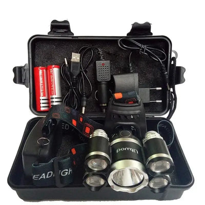 LAMPE FRONTALE - 4000 LUMEN CREE XML T6 + 4XPE