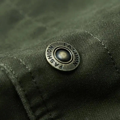 Men denim military jacket