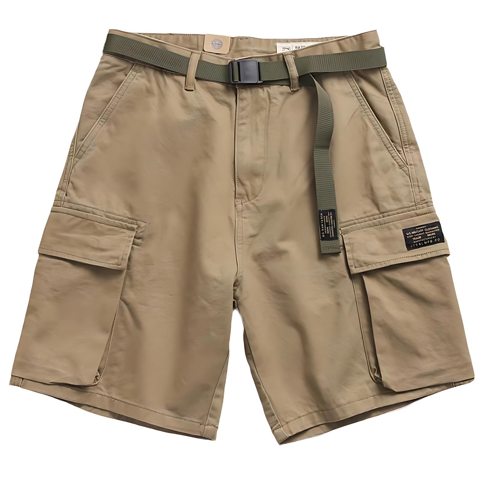 Men's belted cargo shorts
