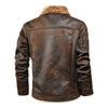 Men’s Faux Leather Military Jacket