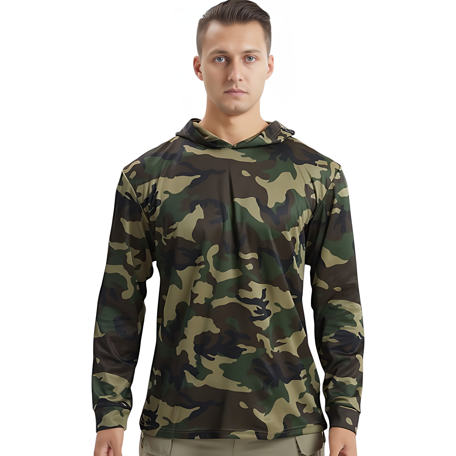 Men’s military hooded long-sleeves