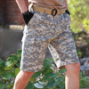 Military camo cargo shorts