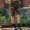 Military camo cargo shorts